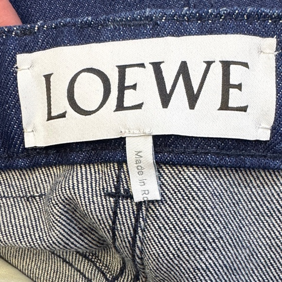 Loewe Fisherman Jeans Size 38 (4-6US) Navy Denim Turn Up Cuff NWT Dust Bag - Picture 8 of 12